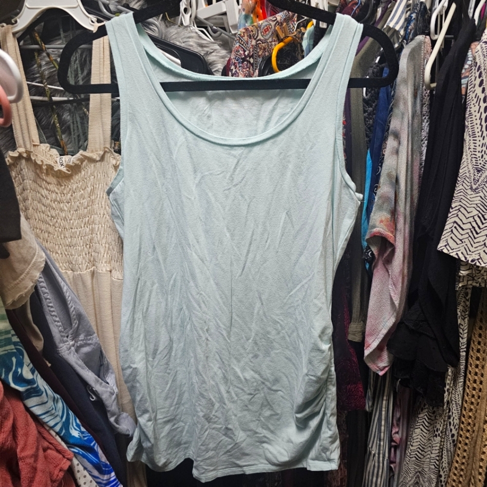 Blue/Green Motherhood Maternity Medium Tank Top